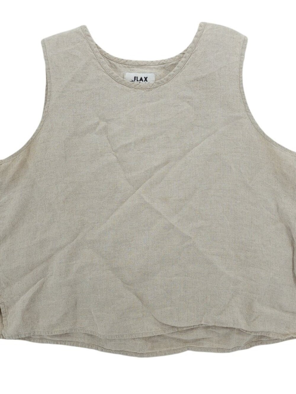 FLAX Tank Top Natural Beige Linen Size MEDIUM